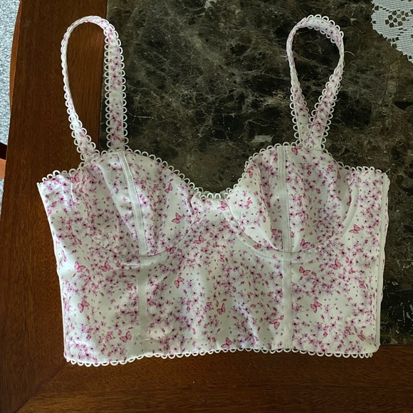 White Fox Boutique Tops - White Fox Boutique Butterfly Corset Top